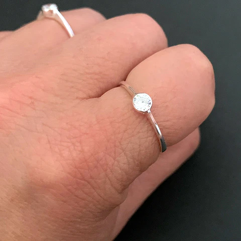 anillo circón | PLATA