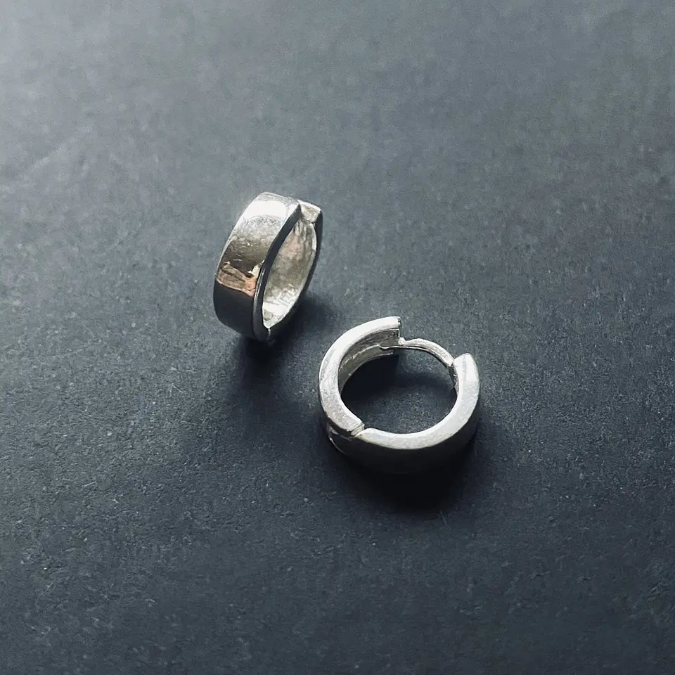 aros argolla lisa gruesa | PLATA 4