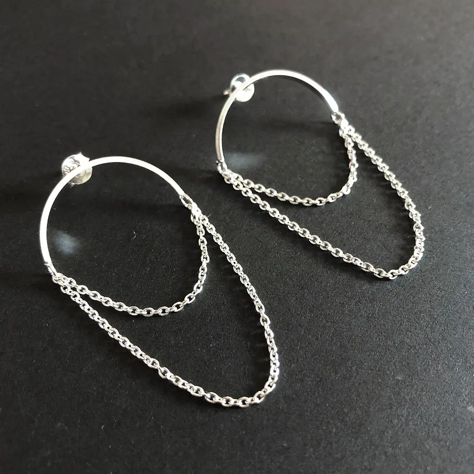 aros cadena | PLATA 1