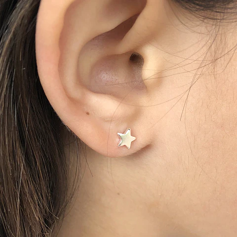 aros estrella | plata