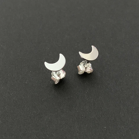 aros luna | plata