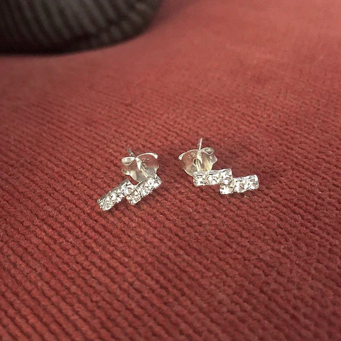 aros rayo circones petit | plata