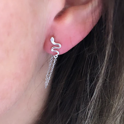 AROS SERPIENTE CADENA | PLATA/plata enchape oro
