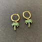 AROS ARGOLLA PALMERA | PLATA BAÑO ORO - Miniatura 1
