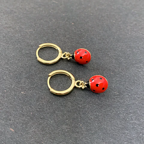 AROS ARGOLLA CHINITA | PLATA BAÑO ORO