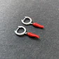 AROS ARGOLLA AJÍ ROJO | PLATA/PLATA ENCHAPE ORO - Miniatura 3