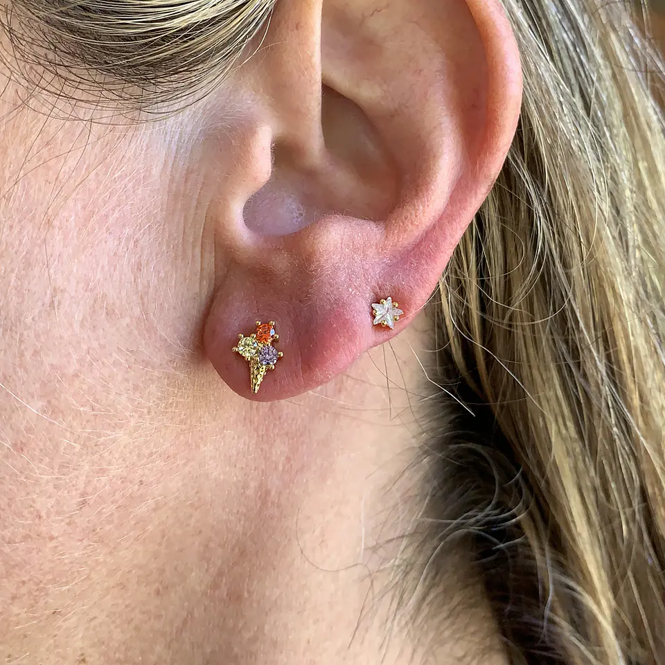 AROS PETIT | PLATA BAÑO ORO 1