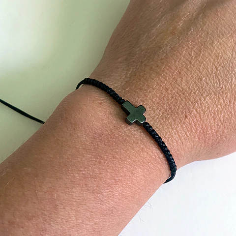 PULSERA CRUZ NEGRA