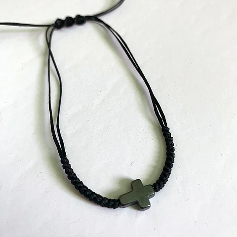PULSERA CRUZ NEGRA