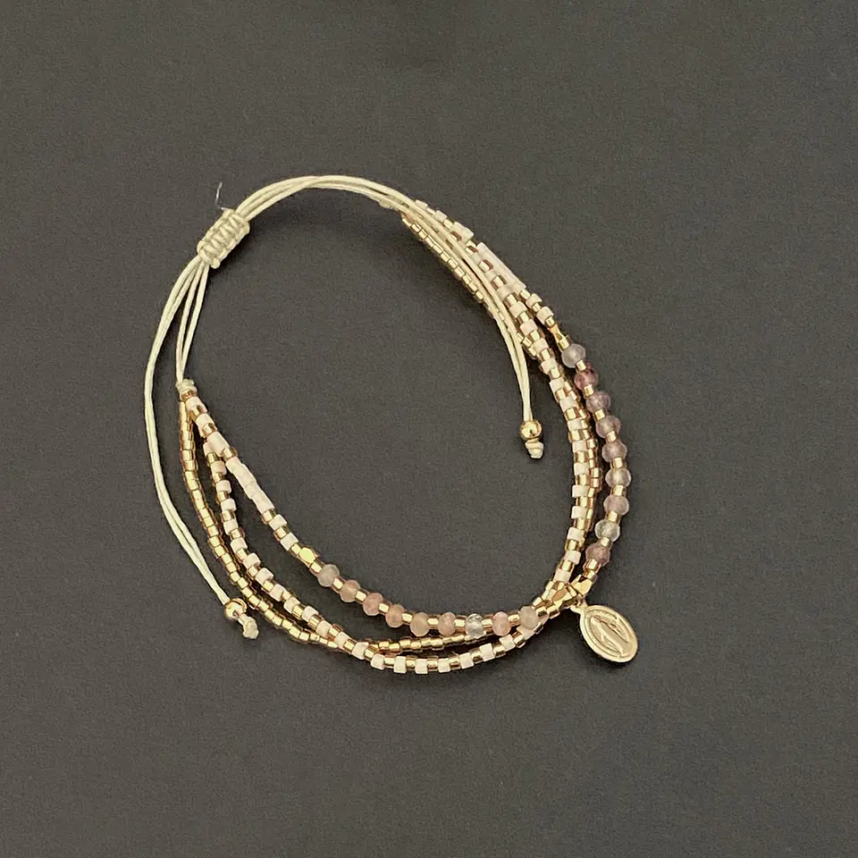 PULSERAS MIYUKI TRIPLE VIRGEN DE LOS RAYOS | ENCHAPE ORO 2