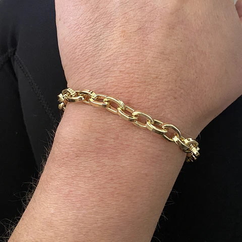 PULSERA CADENA GRUESA | BAÑO ORO