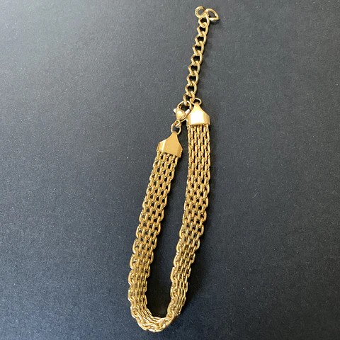 Pulsera tramada gruesa | ENCHAPE ORO