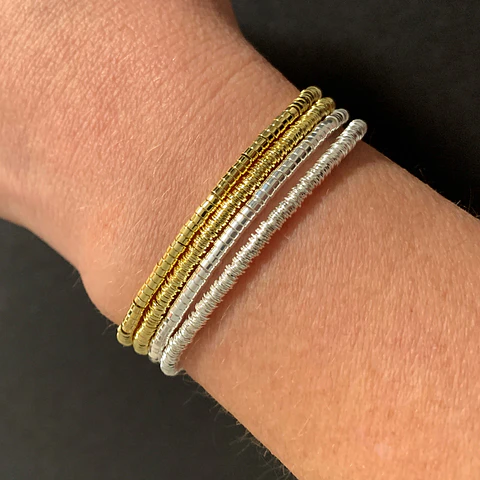 PULSERAS MOSTACILLAS | ENCHAPE ORO Y ENCHAPE PLATA