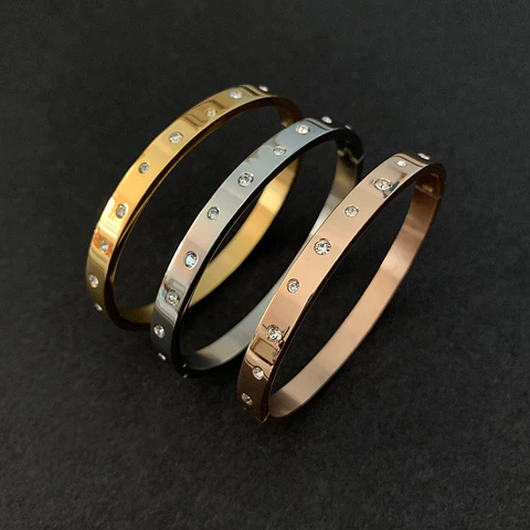 ESCLAVAS CIRCONES | ENCHAPE ORO Y ENCHAPE PLATA