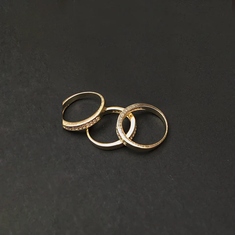 ANILLO MEDIO CINTILLO | ENCHAPE ORO
