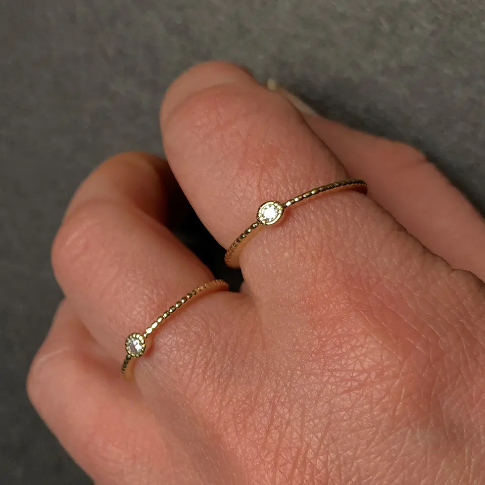 ANILLO CIRCÓN SLIM | ENCHAPE ORO 1