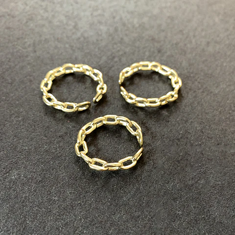 ANILLO CADENA | ENCHAPE ORO