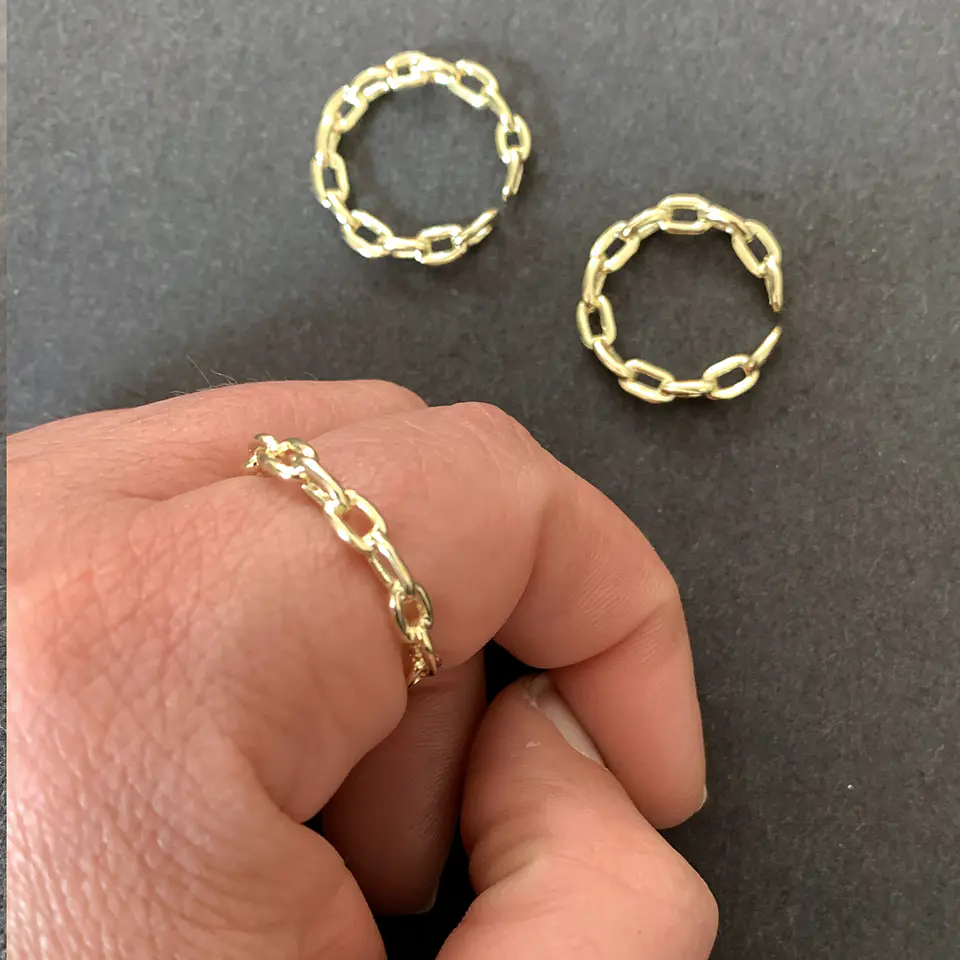 ANILLO CADENA | ENCHAPE ORO 2