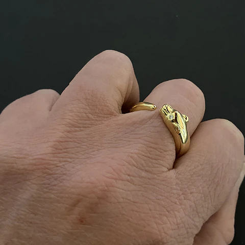 ANILLO FELINO | ENCHAPE ORO