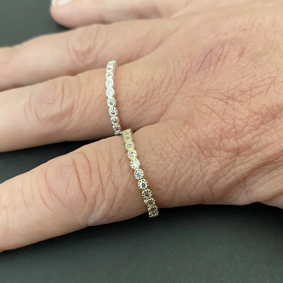 ANILLO CINTILLO | ENCHAPE ORO Y ENCHAPE PLATA 2