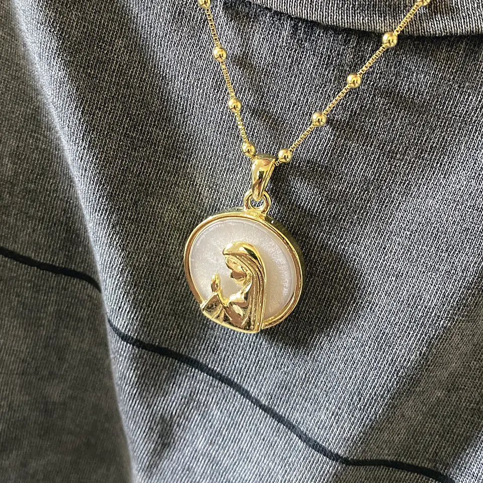 COLGANTE VIRGEN NIÑA M | ENCHAPE ORO 1