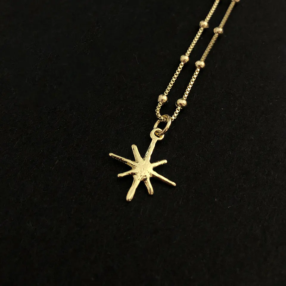 COLGANTE ESTRELLA GUÍA | BAÑO ORO 1