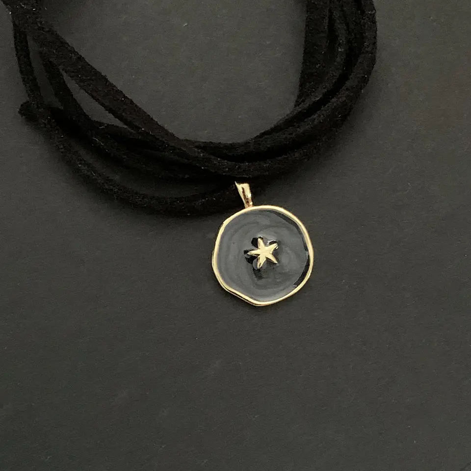 COLGANTES ESTRELLA COLOR | BAÑO ORO 5