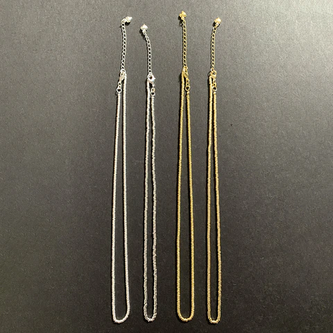 COLLARES CADENAS MOSTACILLAS | BAÑO ORO Y BAÑO PLATA