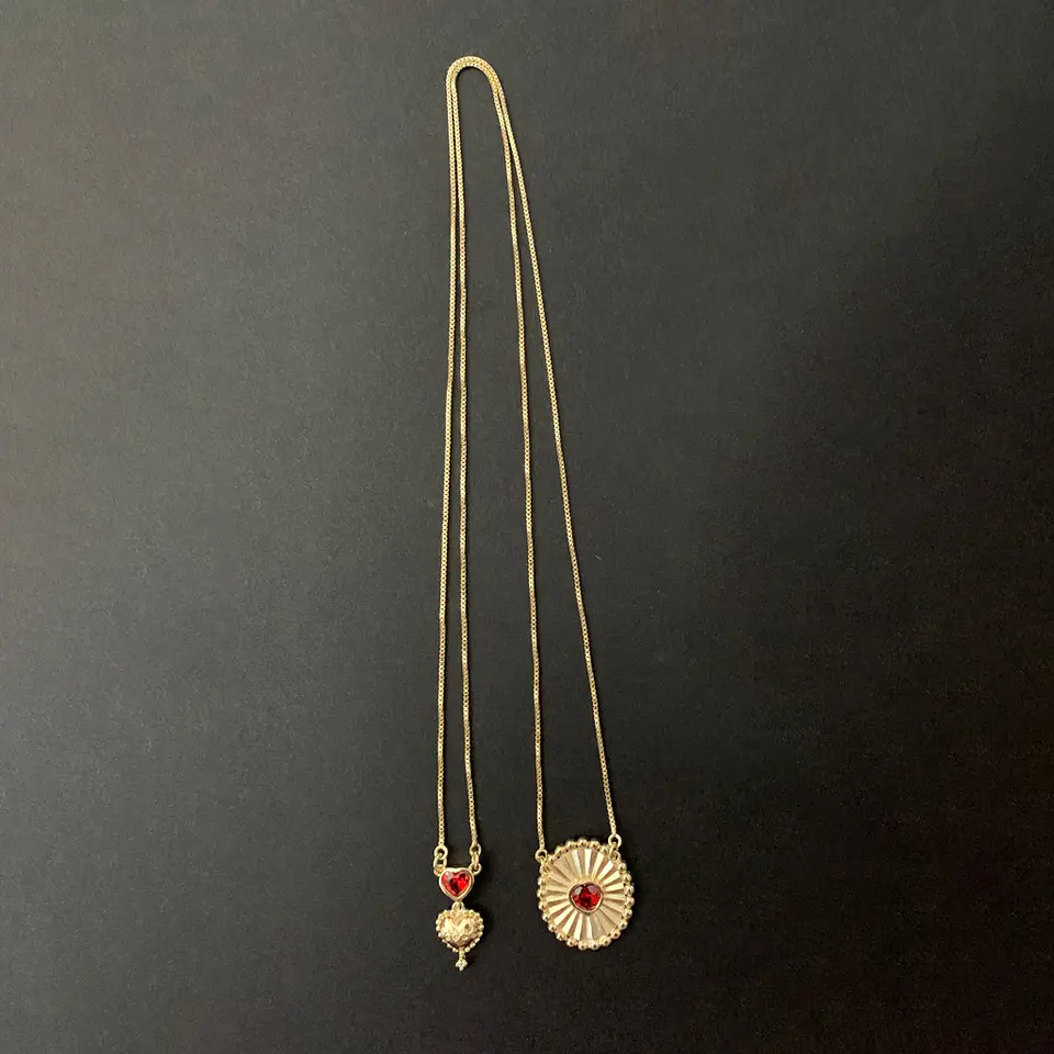 COLLAR ESCAPULARIO MEDALLA CORAZÓN | BAÑO ORO Y BAÑO PLATA 4