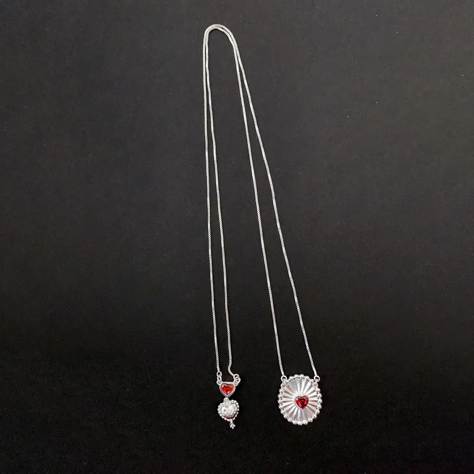 COLLAR ESCAPULARIO MEDALLA CORAZÓN | BAÑO ORO Y BAÑO PLATA 5