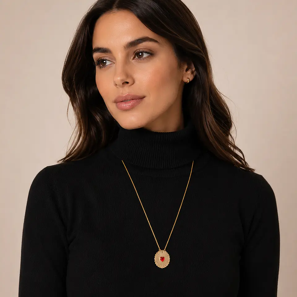 COLLAR ESCAPULARIO MEDALLA CORAZÓN | BAÑO ORO Y BAÑO PLATA 2