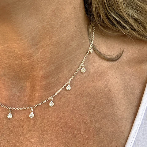COLLAR CIRCONES | BAÑO PLATA