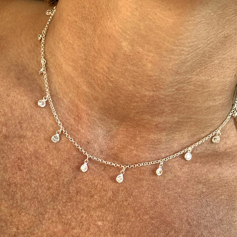 COLLAR CIRCONES | BAÑO PLATA