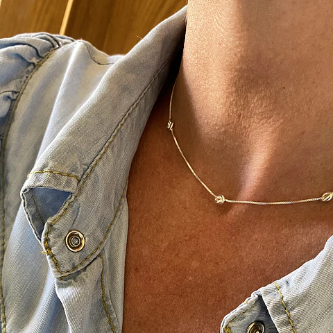 COLLAR NUDOS | BAÑO PLATA