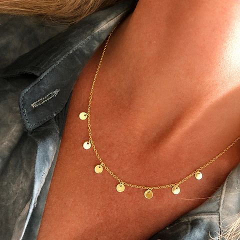 COLLAR MONEDITAS | BAÑO ORO