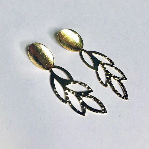 AROS HOJAS HUECAS | BAÑO ORO Y BAÑO PLATA
