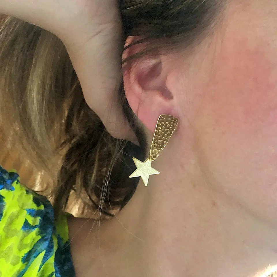 AROS ESTRELLA FUGAZ | BAÑO ORO Y BAÑO PLATA 1