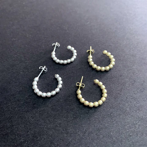 AROS ARGOLLA BOLITAS | BAÑO ORO Y BAÑO PLATA
