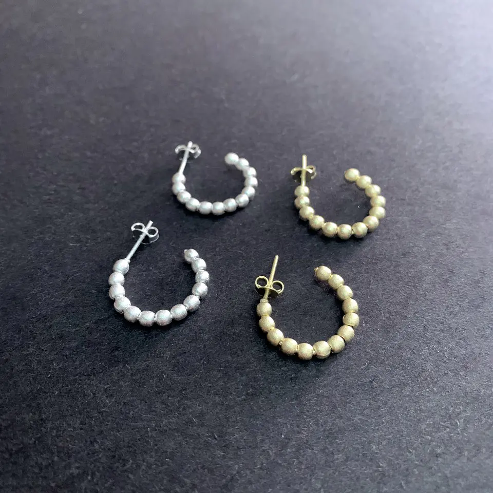 AROS ARGOLLA BOLITAS | BAÑO ORO Y BAÑO PLATA 1