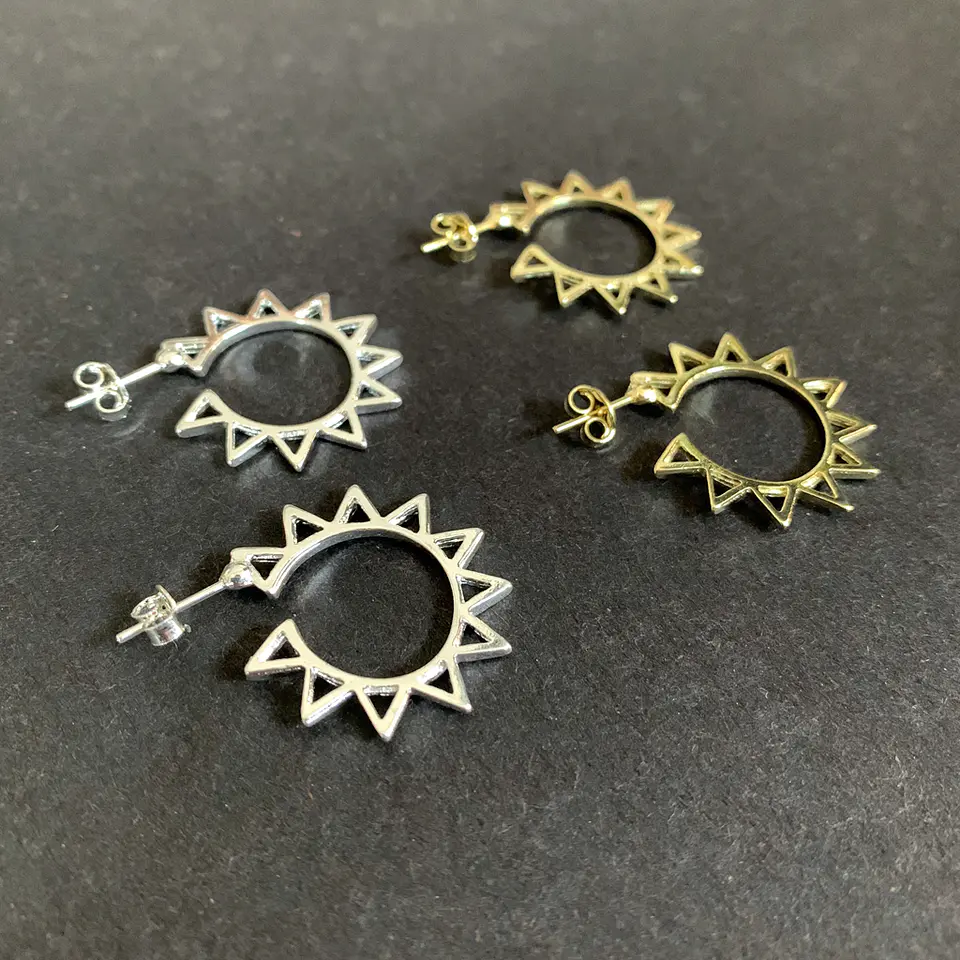 AROS ARGOLLA SOL | BAÑO ORO Y BAÑO PLATA 1