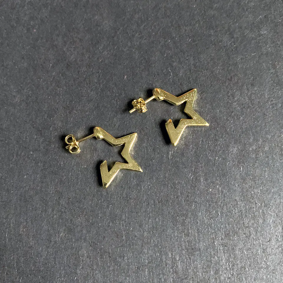 AROS ARGOLLA STAR | BAÑO ORO 1