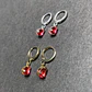 AROS ARGOLLA GOTA ROJA | BAÑO ORO Y BAÑO PLATA - Miniatura 1