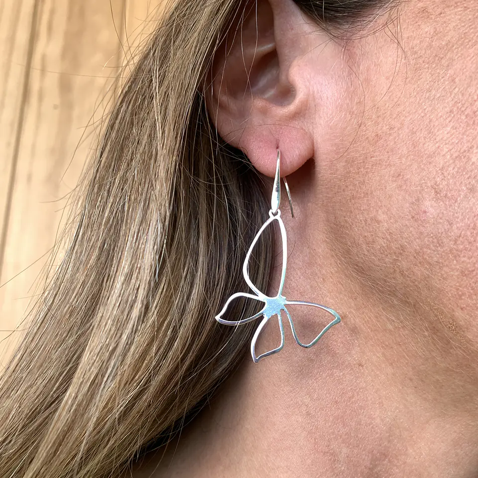 AROS MARIPOSA CALADA | BAÑO ORO Y BAÑO PLATA 1