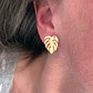 AROS HOJA MONSTERA | BAÑO ORO - Miniatura 1