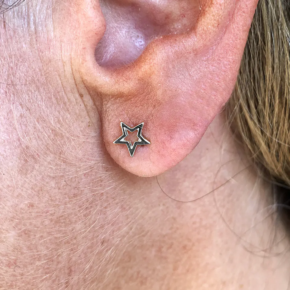 AROS ESTRELLAS CALADAS | BAÑO ORO Y BAÑO PLATA 2