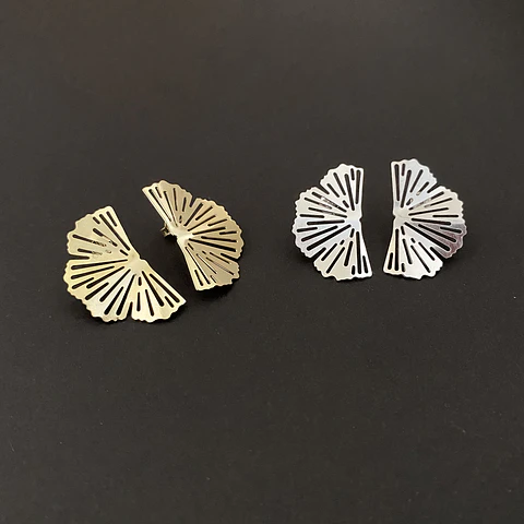 AROS MEDIA FLOR | BAÑO ORO Y BAÑO PLATA