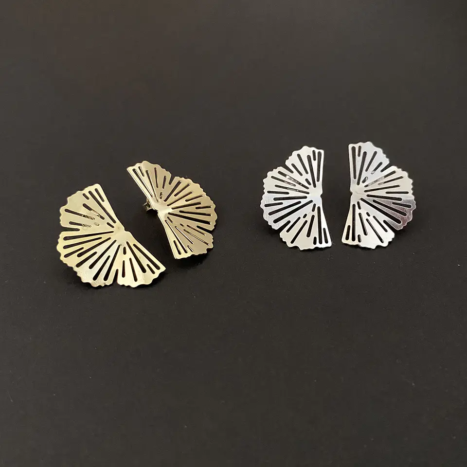 AROS MEDIA FLOR | BAÑO ORO Y BAÑO PLATA 1