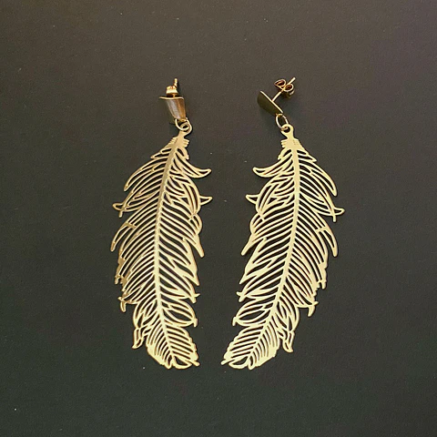 AROS PLUMA | BAÑO ORO Y BAÑO PLATA