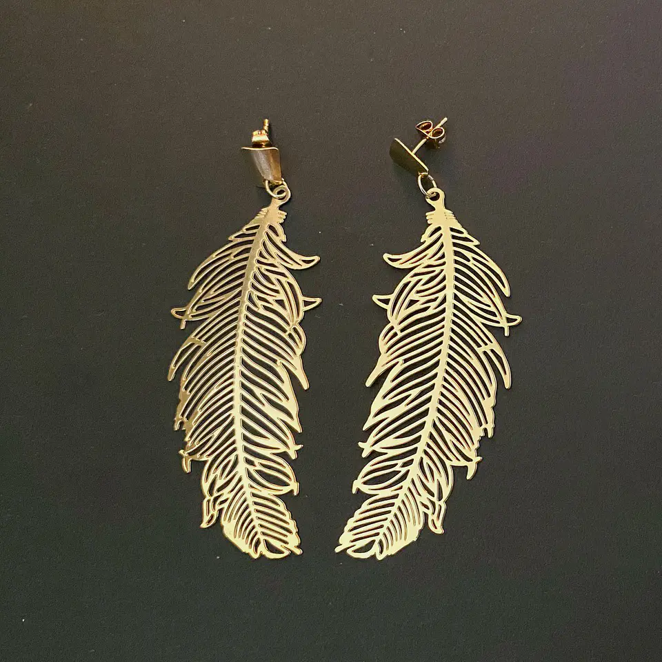 AROS PLUMA | BAÑO ORO Y BAÑO PLATA 2