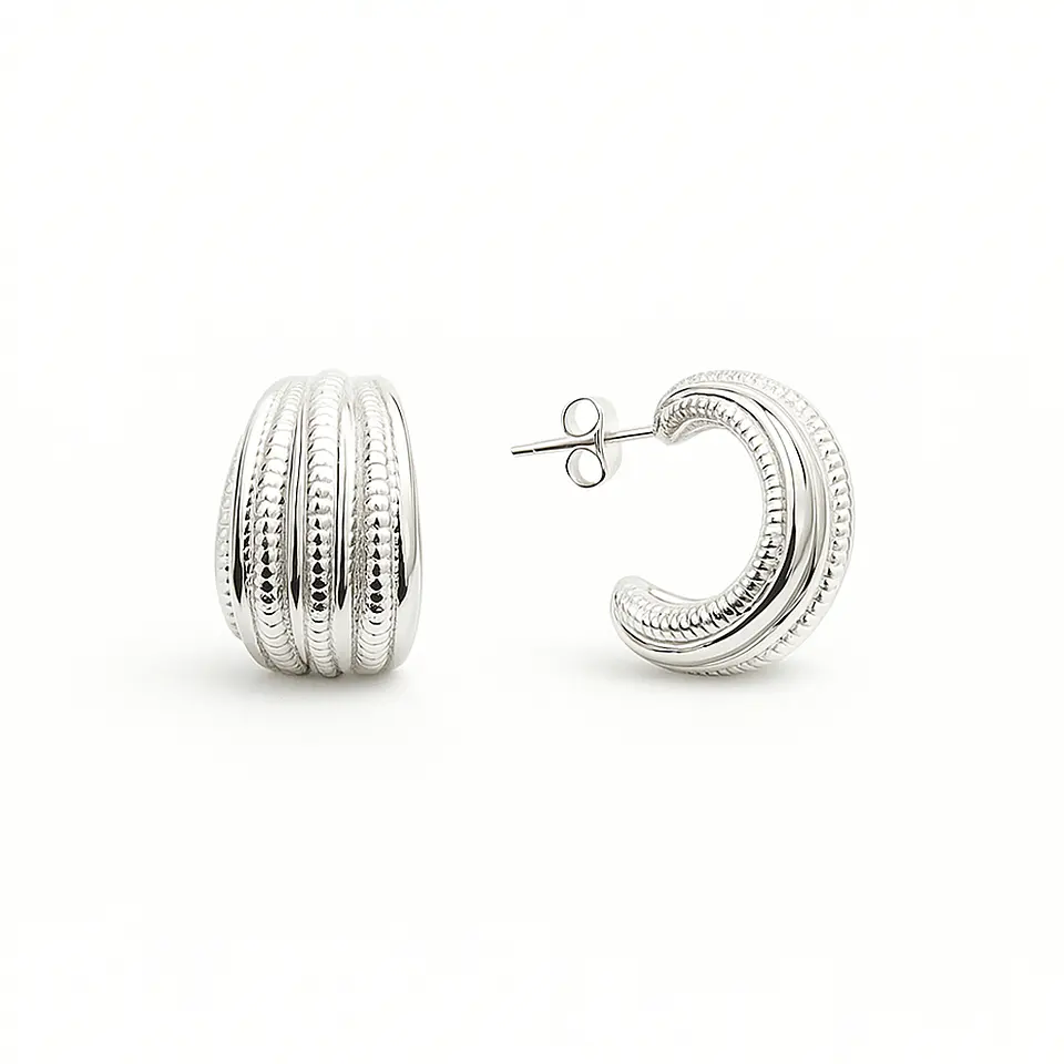 AROS ARGOLLA MULTIHILO | BAÑO PLATA 2
